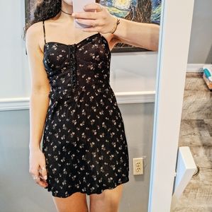 XS American Eagle Outfitters Black Floral Dress